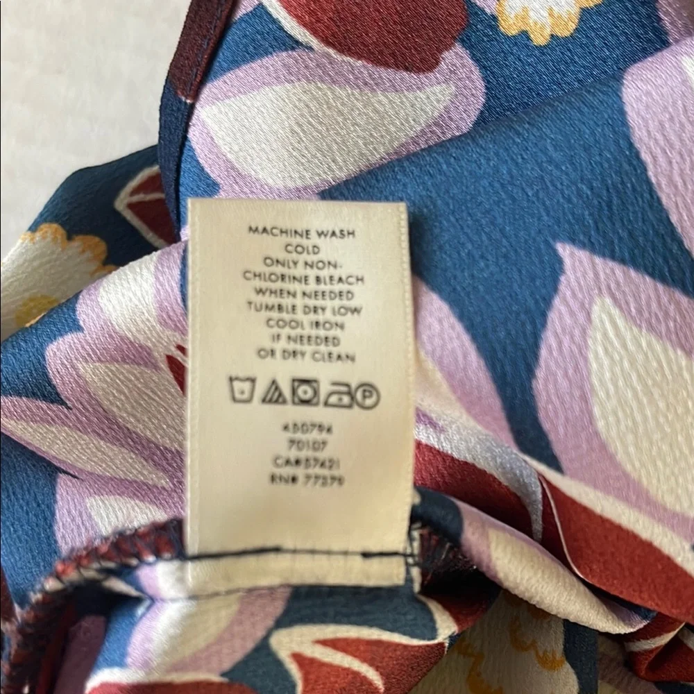 Ann Taylor Floral Blouse - Navy and Red - Picture 8 of 9